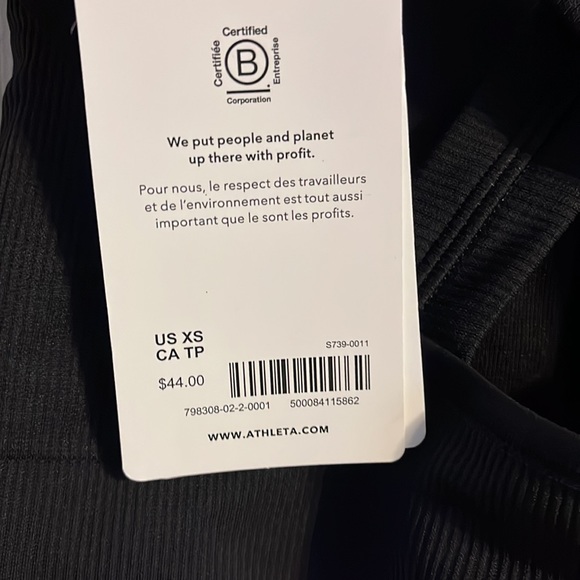 NWT Athleta Aurora Scoop Bra DD, Black, Size XS - Picture 5 of 6